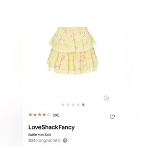 LoveShackFancy Ruffle Mini Skirt Size P